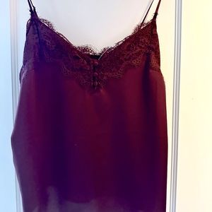 Abercrombie & Fitch Burgundy Lace Camisole
